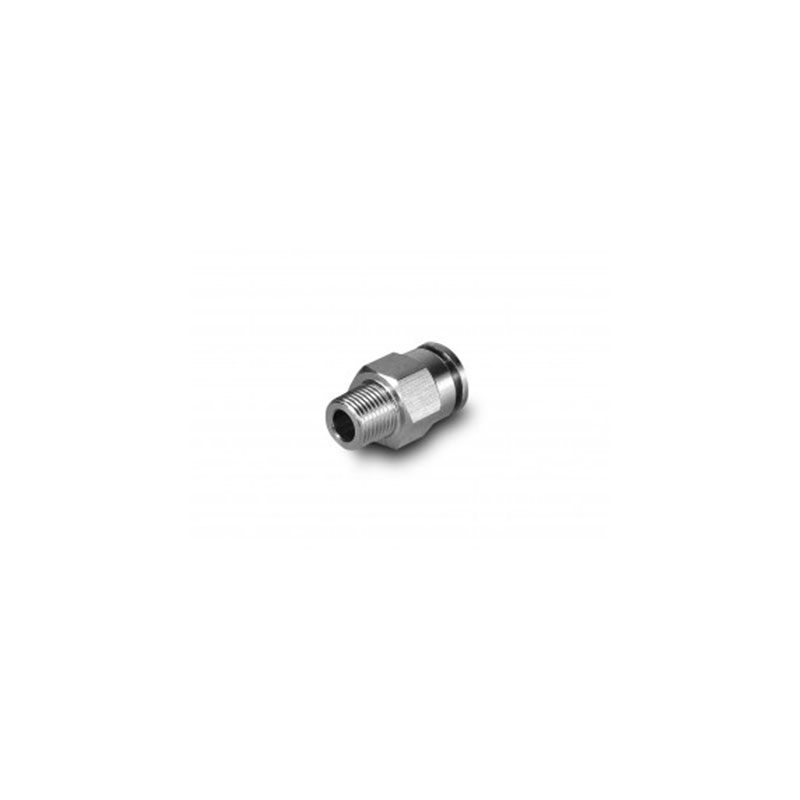 Pneumatická spojka přímá nerez ∅ hadice 6mm-závit 1/4" s těs. kroužkem