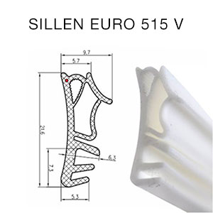 Těsnění SILLEN EURO 515 V bílá - silikon