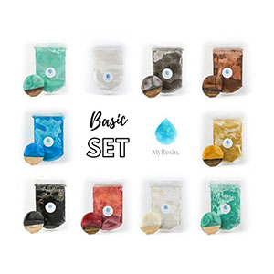 SET BASIC METALICKÉ PIGMENTY MYRESIN - 10 vzorků po 5g
