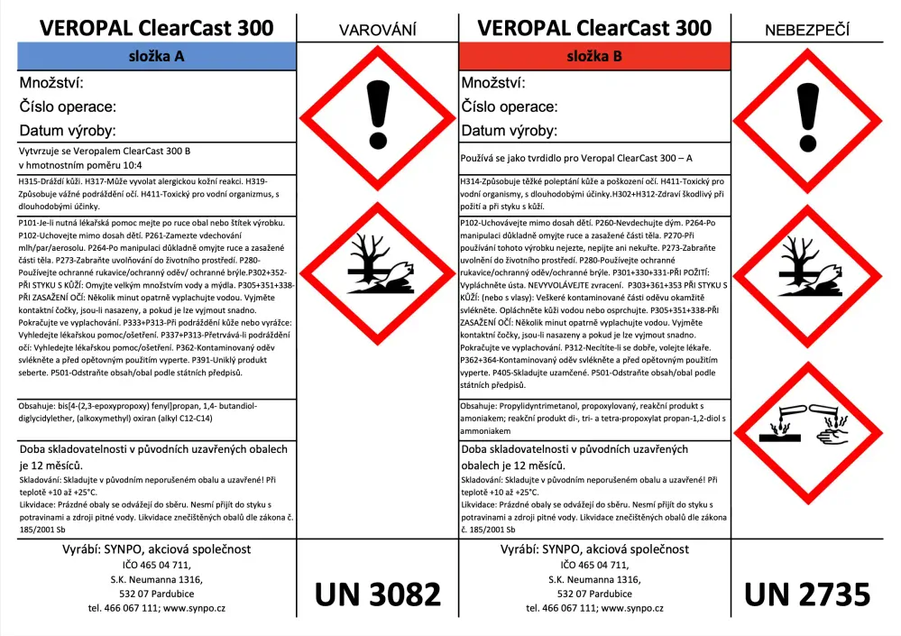 VEROPAL CLEARCAST 300 1,4kg čirá epoxidová pryskyřice