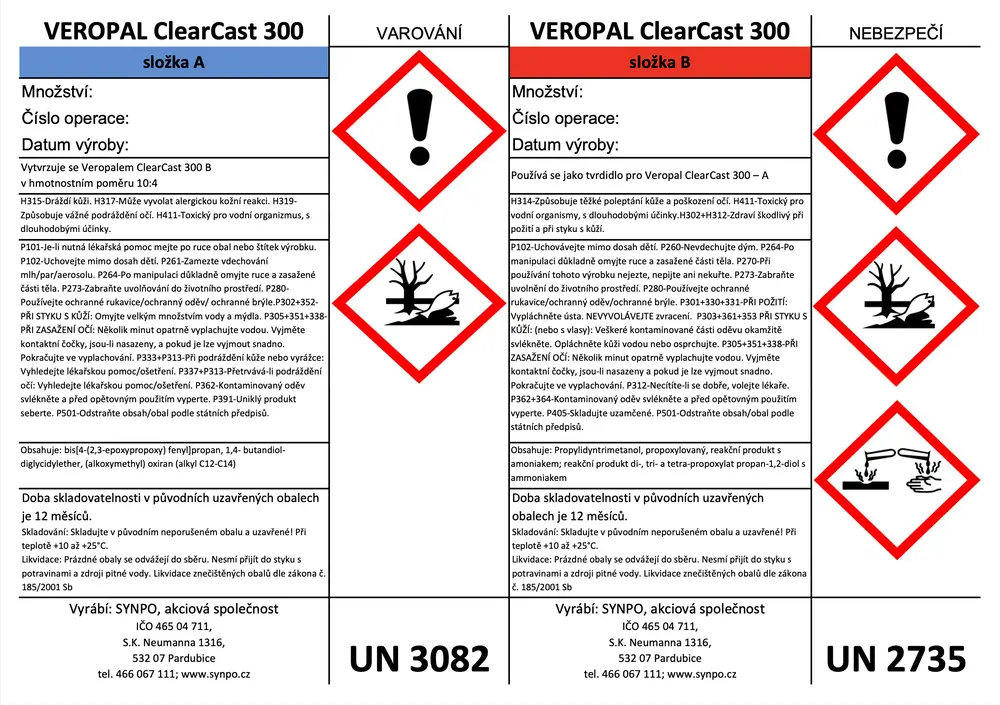 VEROPAL CLEARCAST 300 14kg čirá epoxidová pryskyřice